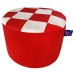 TIA-SPORT Checker round framed pouf d-30 cm