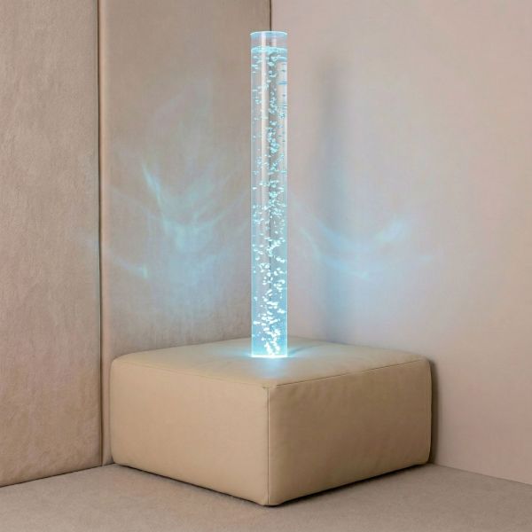 TIA-SPORT bubble column with square pouf, h-175 cm