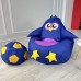 TIA-SPORT Owl Beanbag Chair, 100 cm Diameter