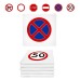 TIA-SPORT Traffic Signs Prohibitory Seat Cushion Set