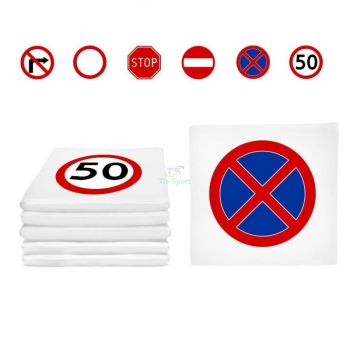 TIA-SPORT Traffic Signs Prohibitory seat cushion set