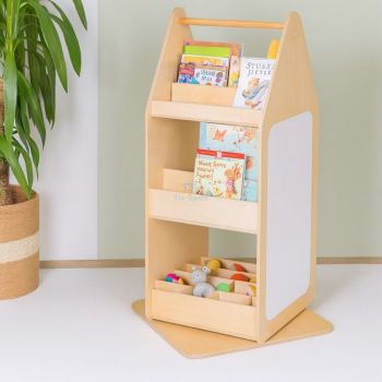 Поворотна книжкова шафа Монтессорі з дошкою для письма TIA-SPORT