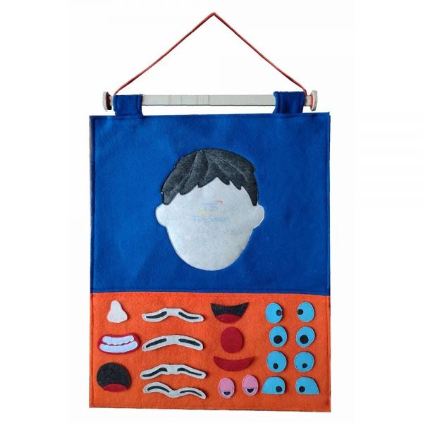 TIA-SPORT Emotional Face emotions learning set (felt board with velcro elements)