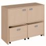 TIA-SPORT cabinet with pull-out containers on wheels for learning materials (102*80*45 cm)