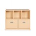 TIA-SPORT cabinet with open shelves and hinged doors for teaching materials (102×80×45 cm)