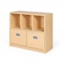 TIA-SPORT cabinet with open shelves and hinged doors for teaching materials (102×80×45 cm)