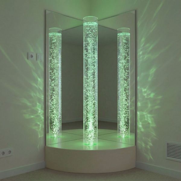 TIA-SPORT corner bubble column with pouf (h-220 cm)
