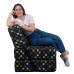 TIA-SPORT Print foam-filled frameless folding chair-bed (210×80 cm)
