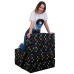 TIA-SPORT Print foam-filled frameless folding chair-bed (210×80 cm)