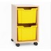 TIA-SPORT sliding storage tray, yellow, extra tall