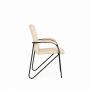 TIA-SPORT padded office/study chair with armrests, beige