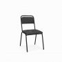 TIA-SPORT padded office/study chair, graphite, stackable
