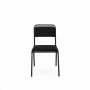 TIA-SPORT padded office/study chair, black, stackable