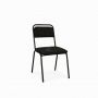 TIA-SPORT padded office/study chair, black, stackable