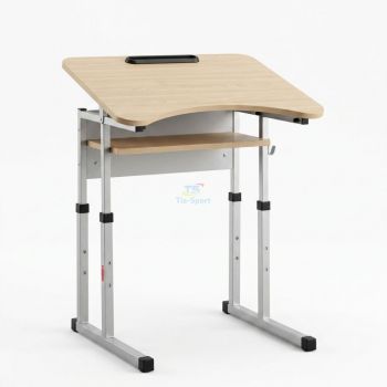 TIA-SPORT adjustable single student desk with sloped top Classic, growth group 3-5