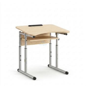 TIA-SPORT adjustable single student desk with sloped top Comfort, growth group 3-5