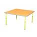Square Children's Table, Adjustable for Height Groups No. 1–3