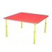 Square Children's Table, Adjustable for Height Groups No. 1–3