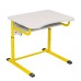 School Desk, Single Student Desk with Shelf for Height Groups 4-7