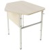 School Set: Single Desk No.4-7 and Chair with Plastic Monoblock