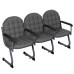 Upholstered Assembly Hall Seat, 3-Seater (Fabric)