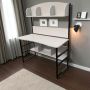 Metal-Frame Desk with Shelving Unit