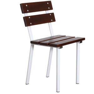 "Leman" Garden Chair, Metal and Wood