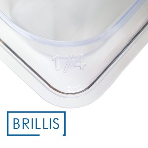 Гастроємність BRILLIS P814-2C GN 1/4-65 мм, прозора