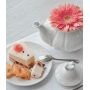 Біла чашка 1В1 з блюдцем F2393 + F2394 Alt Porcelain серія Flora