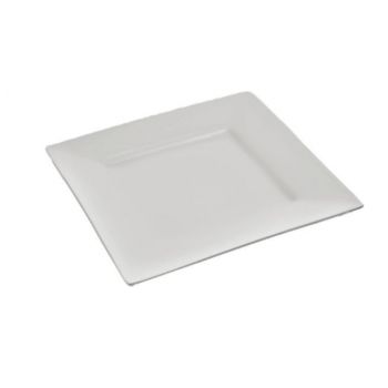 Біла квадратна тарілка з бортом Alt Porcelain F0018-8