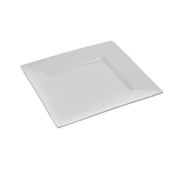 Біла квадратна тарілка з бортом Alt Porcelain F0018-8