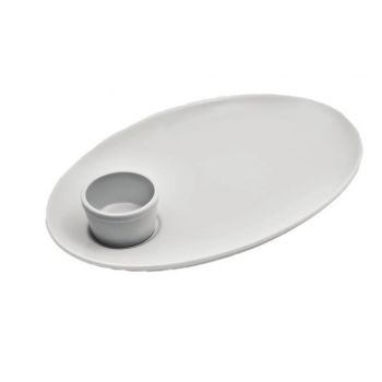 Блюдо для стейка з соусником Alt Porcelain F0715+F0716