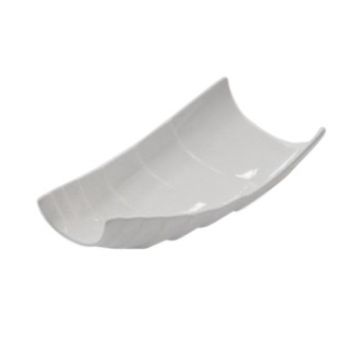 Блюдо фарфорове біле Shell Alt Porcelain Delux F2910-12
