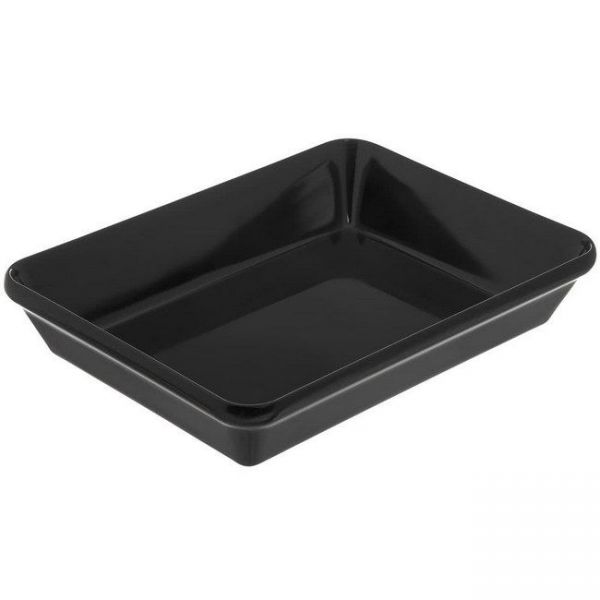 Блюдо з меламіну (300×190×55 мм), чорне