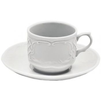Чашка 1В1 з блюдцем в стилі прованс F2391 + F2392 Alt Porcelain серія Flora