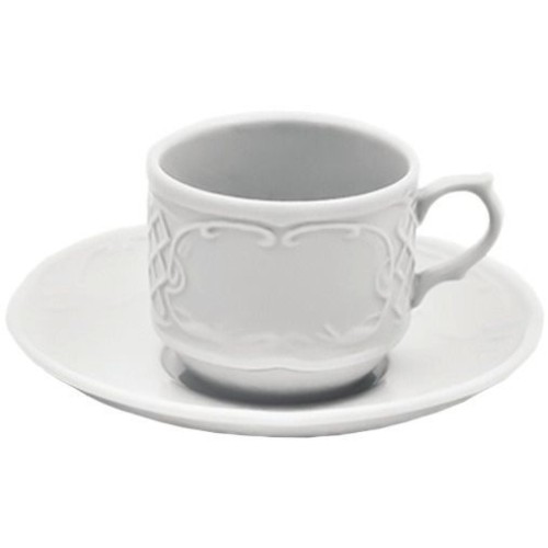 Чашка 1В1 з блюдцем в стилі прованс F2391 + F2392 Alt Porcelain серія Flora