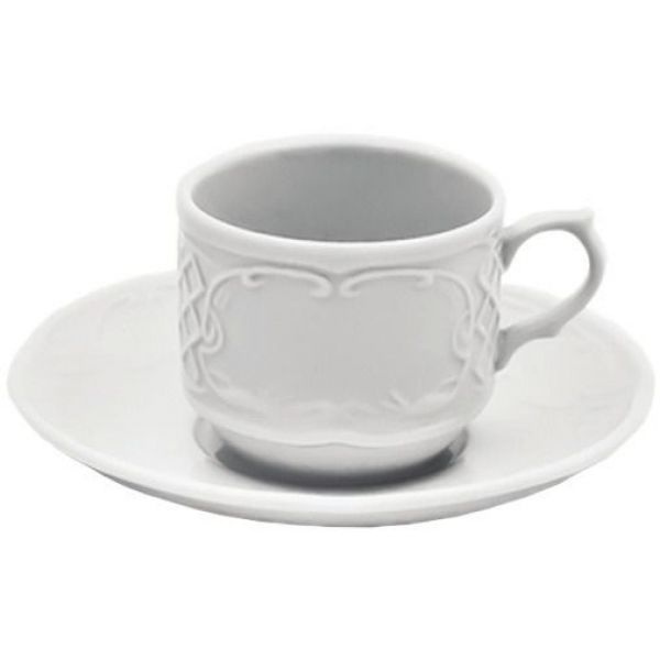 Чашка 1В1 з блюдцем в стилі прованс F2391 + F2392 Alt Porcelain серія Flora