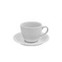 Чашка біла фарфорова з блюдцем F0771 + F0772 Alt Porcelain