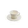 Чашка кофейная из костяного фарфора с блюдцем YF248 Alt Porcelain