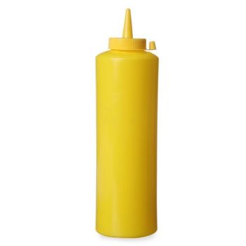 Диспенсер для соусів Hendi 557907 Kitchen Line, жовтий, 0,70 л, Ø 70x240 мм
