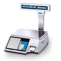 Электронные торговые весы CAS CL5000J-IP/R со стойкой и термопечатью