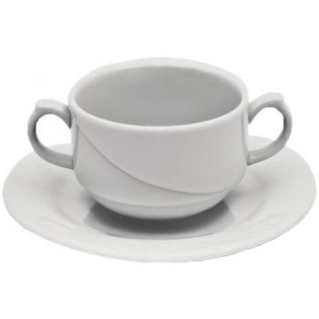 Фарфорова бульйонниця з блюдцем F1298 + F1293 Alt Porcelain серія Laura