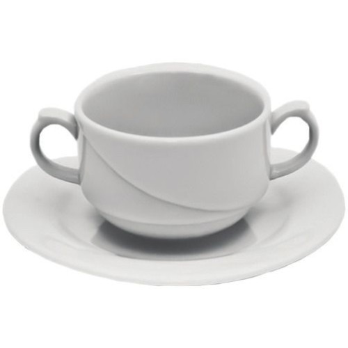 Фарфорова бульйонниця з блюдцем F1298 + F1293 Alt Porcelain серія Laura