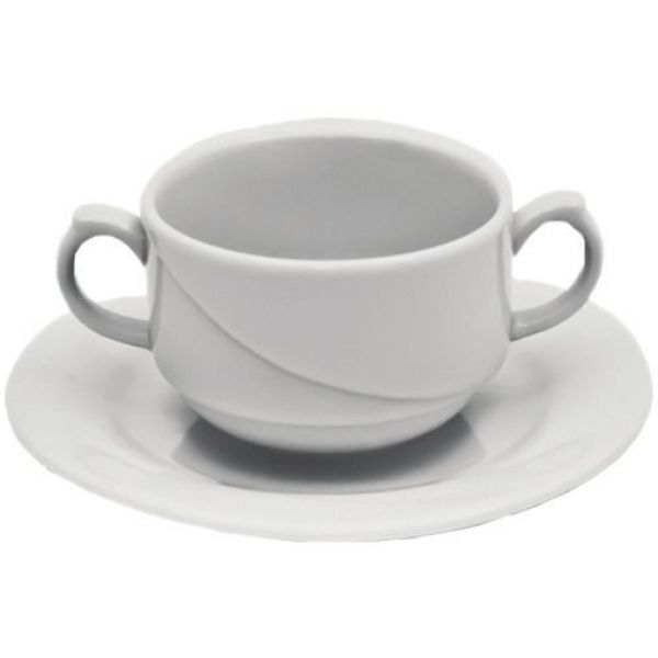 Фарфорова бульйонниця з блюдцем F1298 + F1293 Alt Porcelain серія Laura