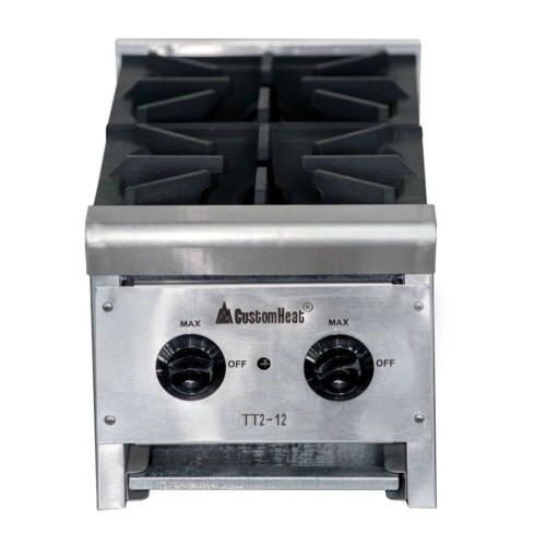 Плита газова професійна CustomHeat TT2-12, 2 конфорки, 10,1-15,0 кВт