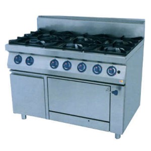 Плита газова Kogast PS-T67/1-0, 6 конфорок з духовкою