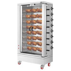Газовый гриль-ротисьер для кур GGM Gastro GHGE48, 8 шампуров до 48 тушек