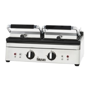 Baysan E40512 Electric Twin-Station Panini Grill, 8+8 Slices