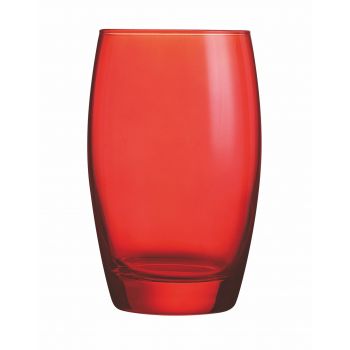 J8493 Стакан високий серія Salto color studio червоний (350 мл)