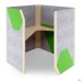 AMF Cabi Single Acoustic Pod, Grey/Green Felt, Art. 291925